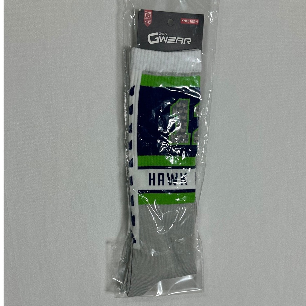 GWear206 Seattle Seahawks Knee High Socks One Size 6-13 Navy Green Grey 12th Man